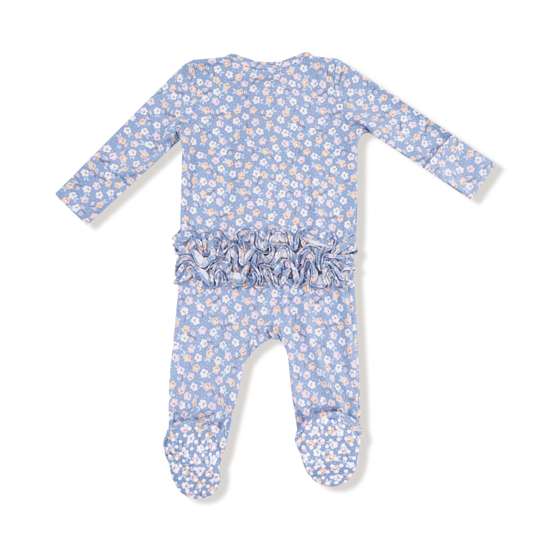 Angel Dear Two Way Zipper Ruffle Back Footie For Babies Bamboo - Apparel & Accessories > Clothing > Baby & Toddler Clothing > Baby & Toddler Sleepwear 653