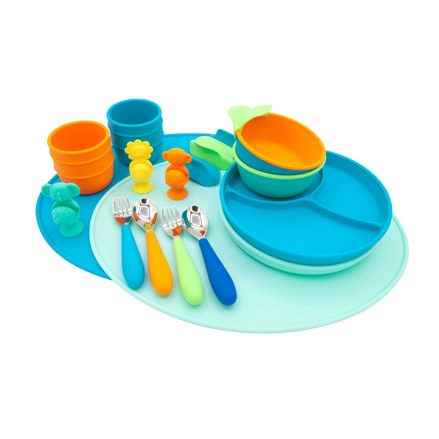 Ultimate Mealtime Bundle for Toddlers 19 Piece Dining Set 321 Grow Everetts Place: Online Boutique 74.99