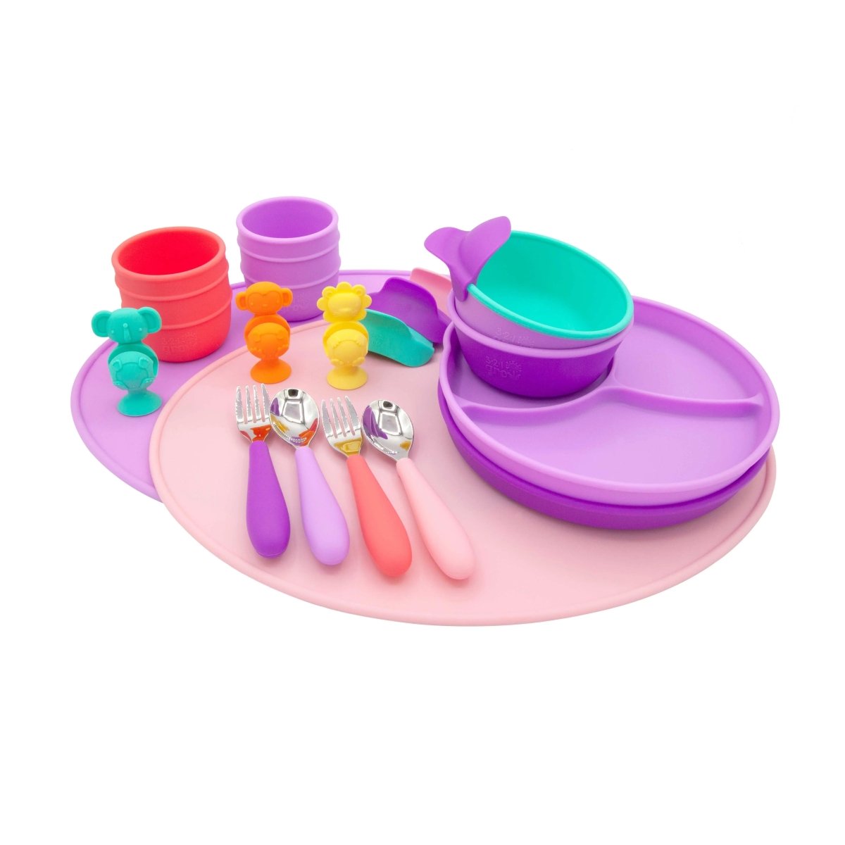 321 Grow Ultimate Mealtime Bundle for Toddlers 19 Piece Dining Set - Everetts Place Boutique - 