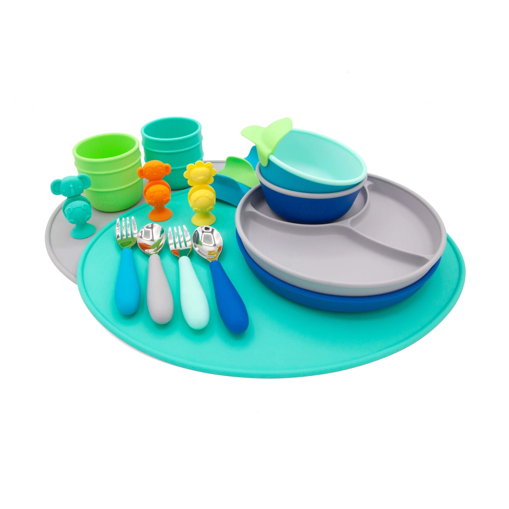 Ultimate Mealtime Bundle for Toddlers 19 Piece Dining Set 321 Grow Everetts Place: Online Boutique 74.99