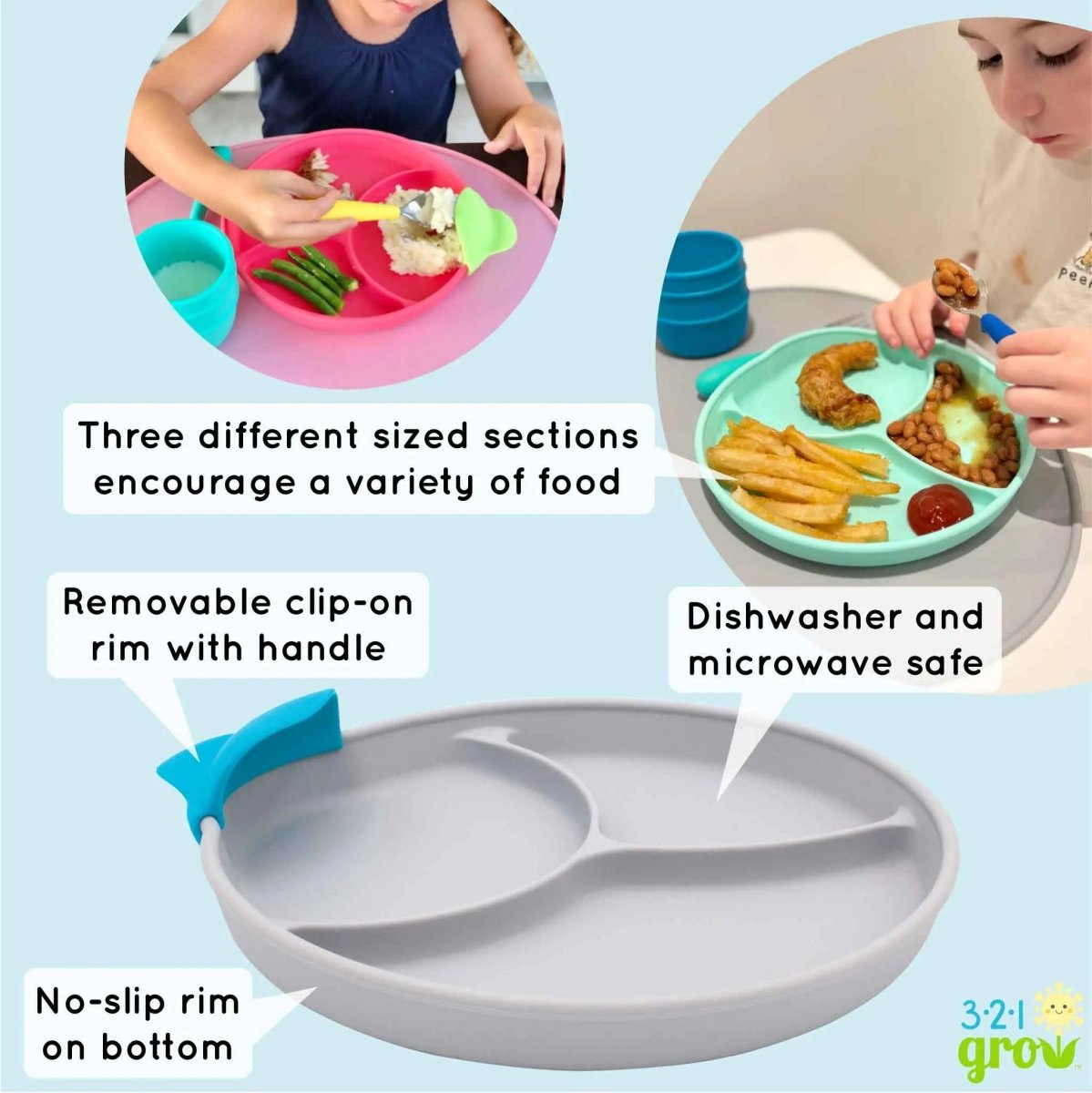 321 Grow Ultimate Mealtime Bundle for Toddlers 19 Piece Dining Set - Everetts Place Boutique - 