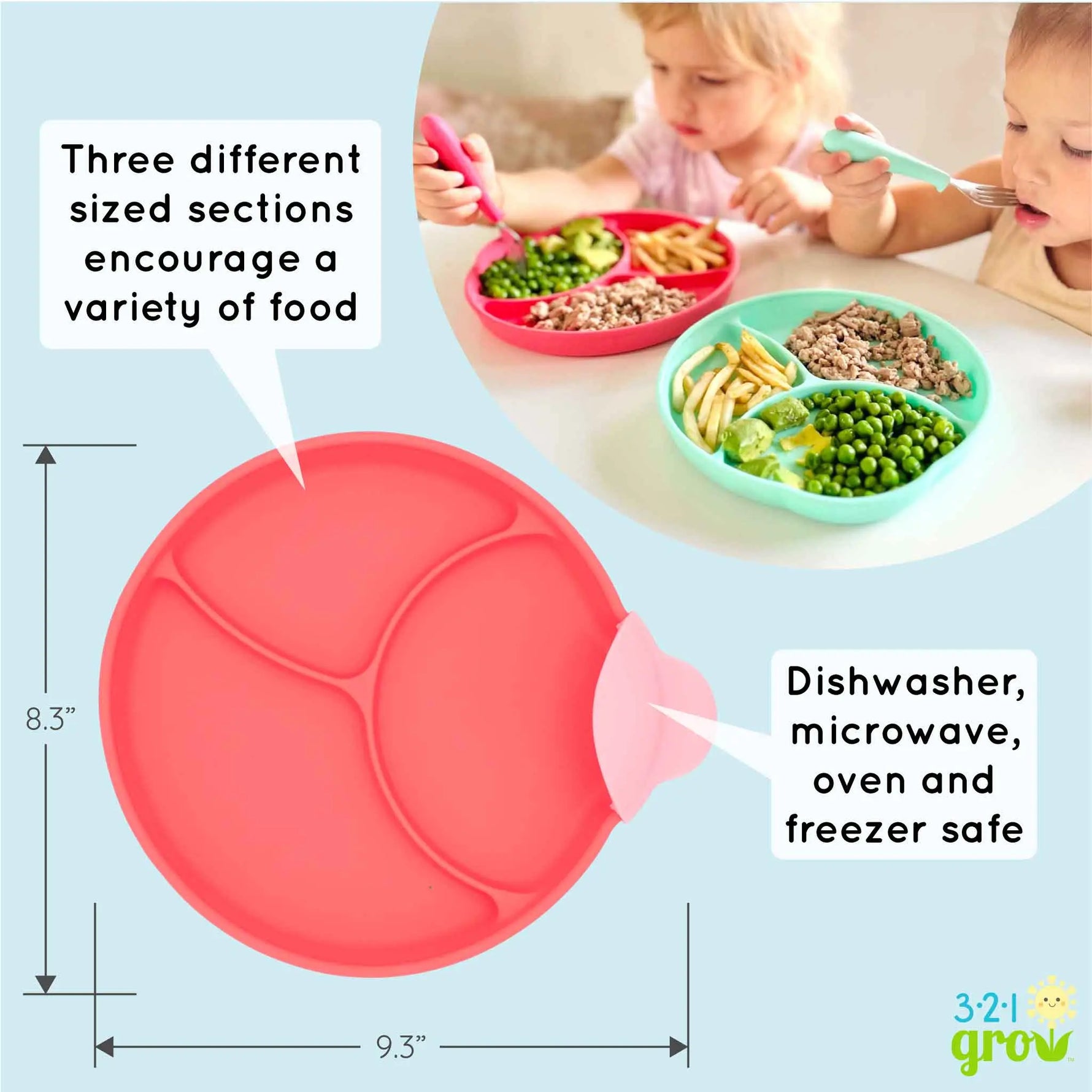Ultimate Mealtime Bundle for Toddlers 19 Piece Dining Set 321 Grow Everetts Place: Online Boutique