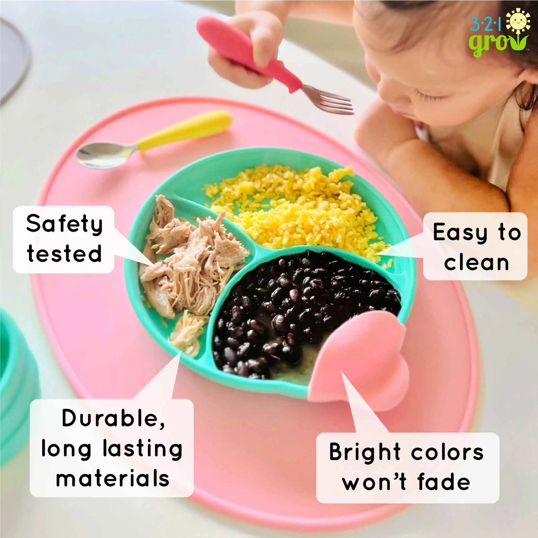 Ultimate Mealtime Bundle for Toddlers 19 Piece Dining Set 321 Grow Everetts Place: Online Boutique