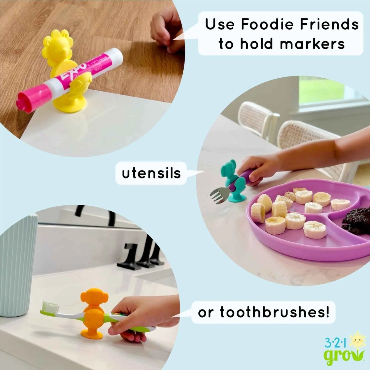 321 Grow Ultimate Mealtime Bundle for Toddlers 19 Piece Dining Set - Everetts Place Boutique - 