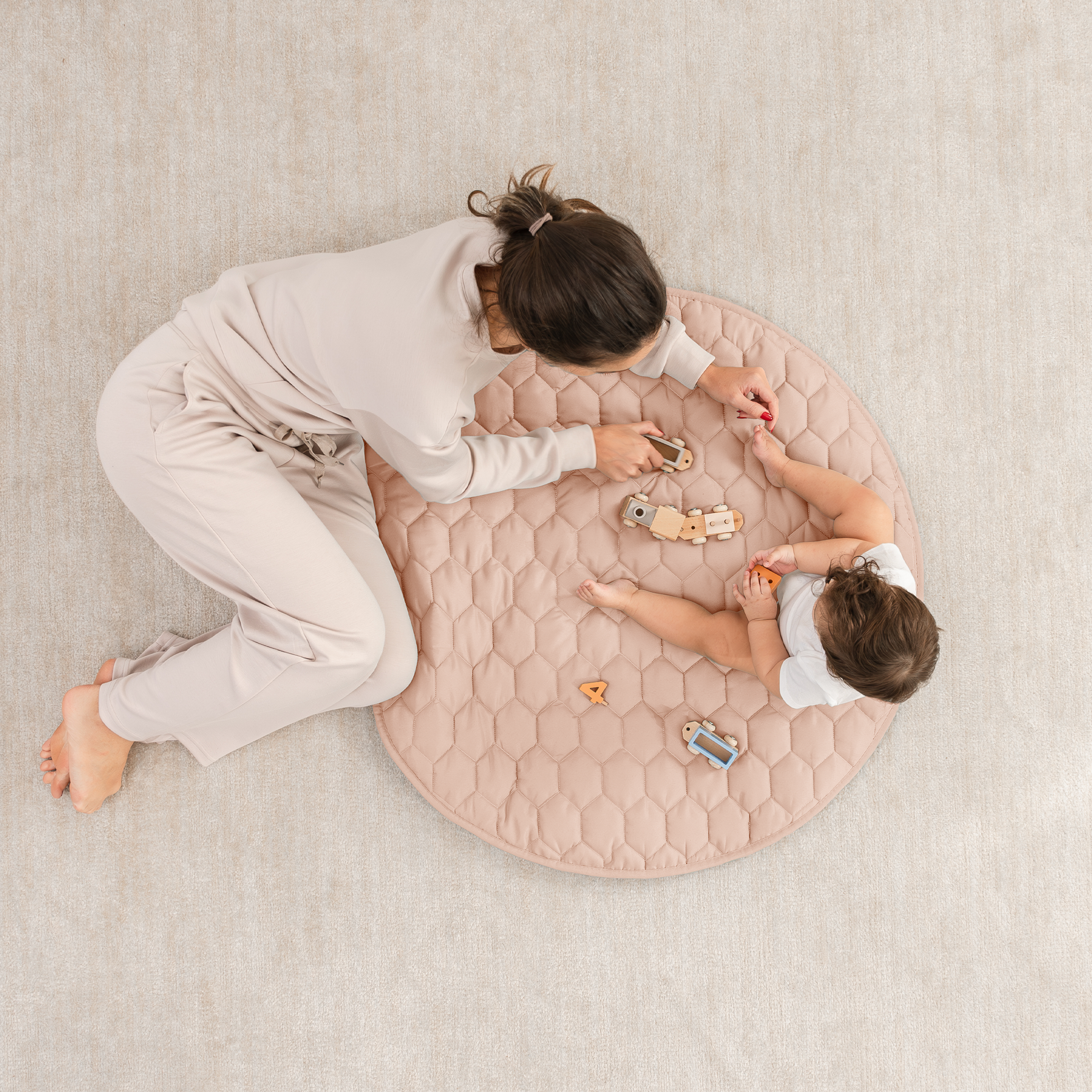 Ultra Soft Plush Blush Baby Play Mat With Non Slip Bottom Comfy Cubs Everetts Place: Online Boutique