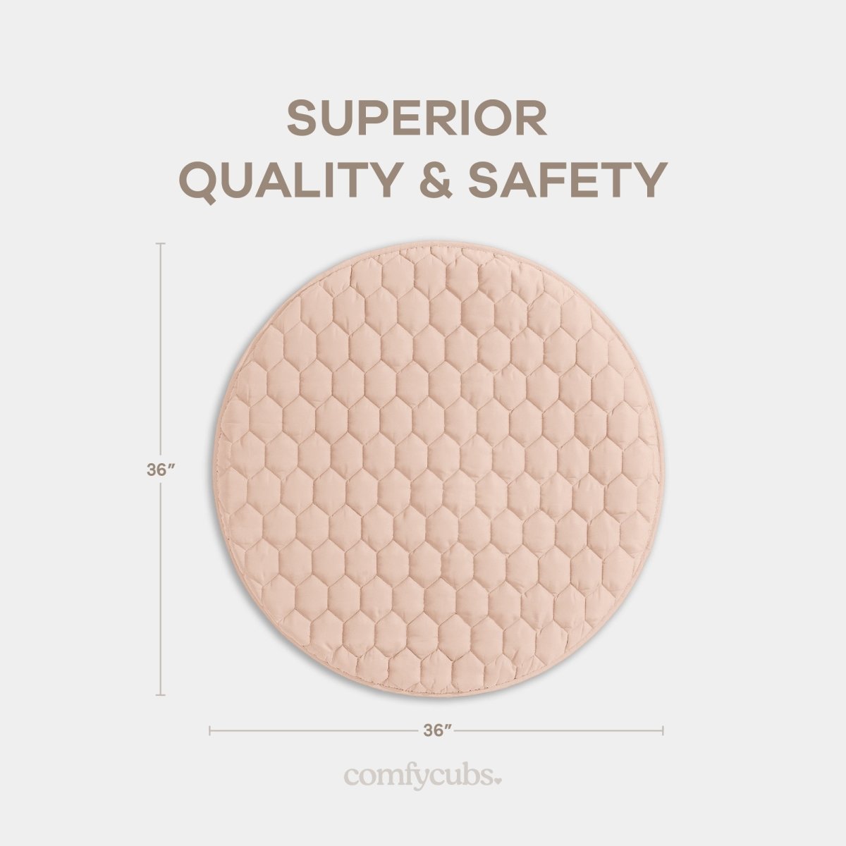 Comfy Cubs Ultra Soft Plush Blush Baby Play Mat With Non Slip Bottom - Everetts Place Boutique - 