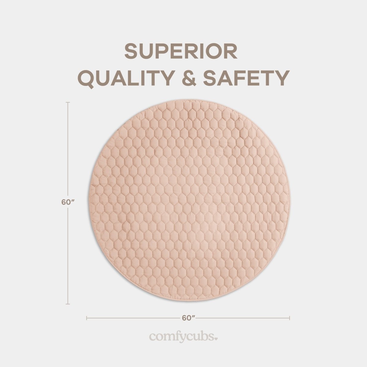 Ultra Soft Plush Blush Baby Play Mat With Non Slip Bottom - Everetts Place Boutique - 