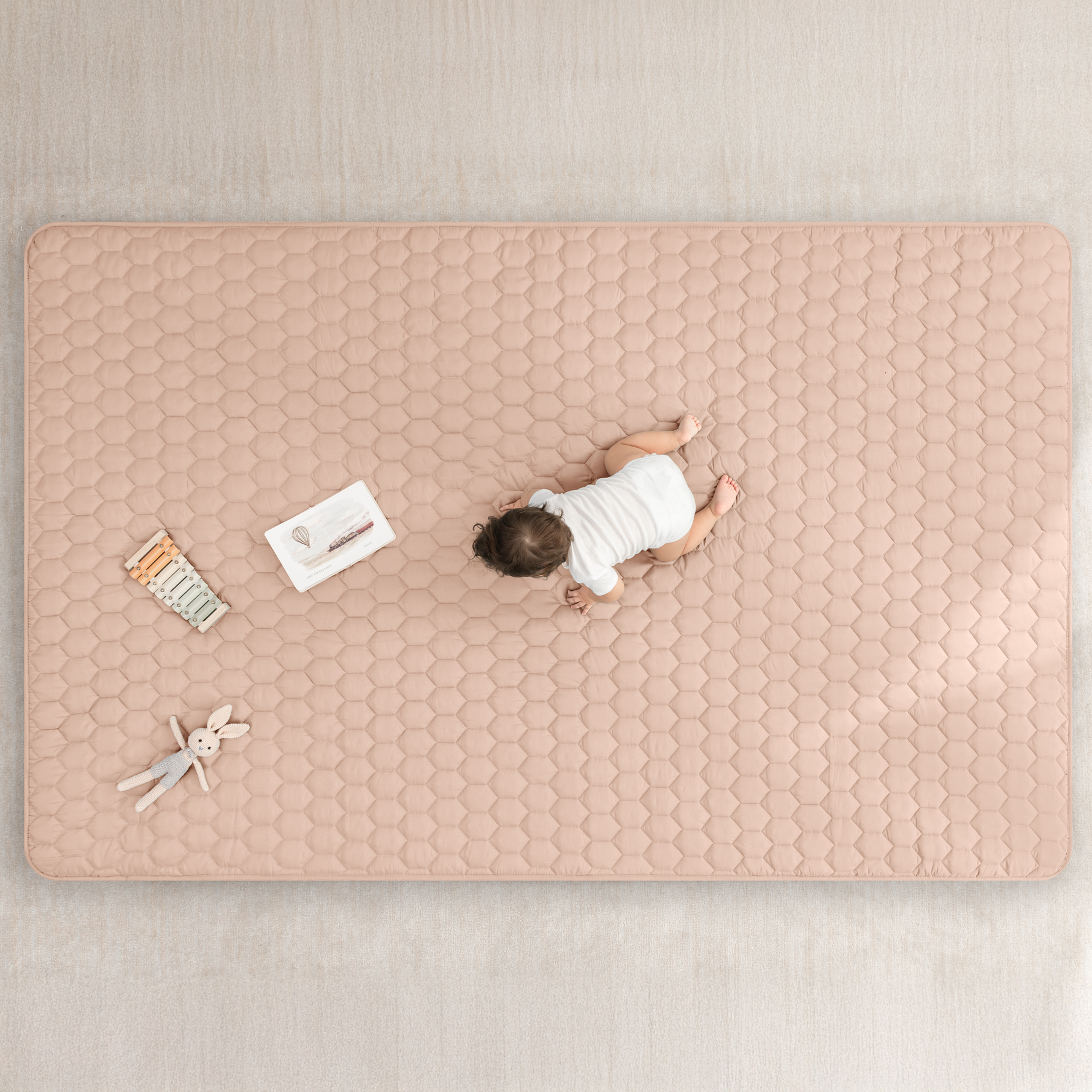 Ultra Soft Plush Blush Baby Play Mat With Non Slip Bottom Comfy Cubs Everetts Place: Online Boutique