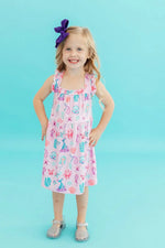 Mila & Rose ® Under the Sea Ruffle Cross Back Dress - 