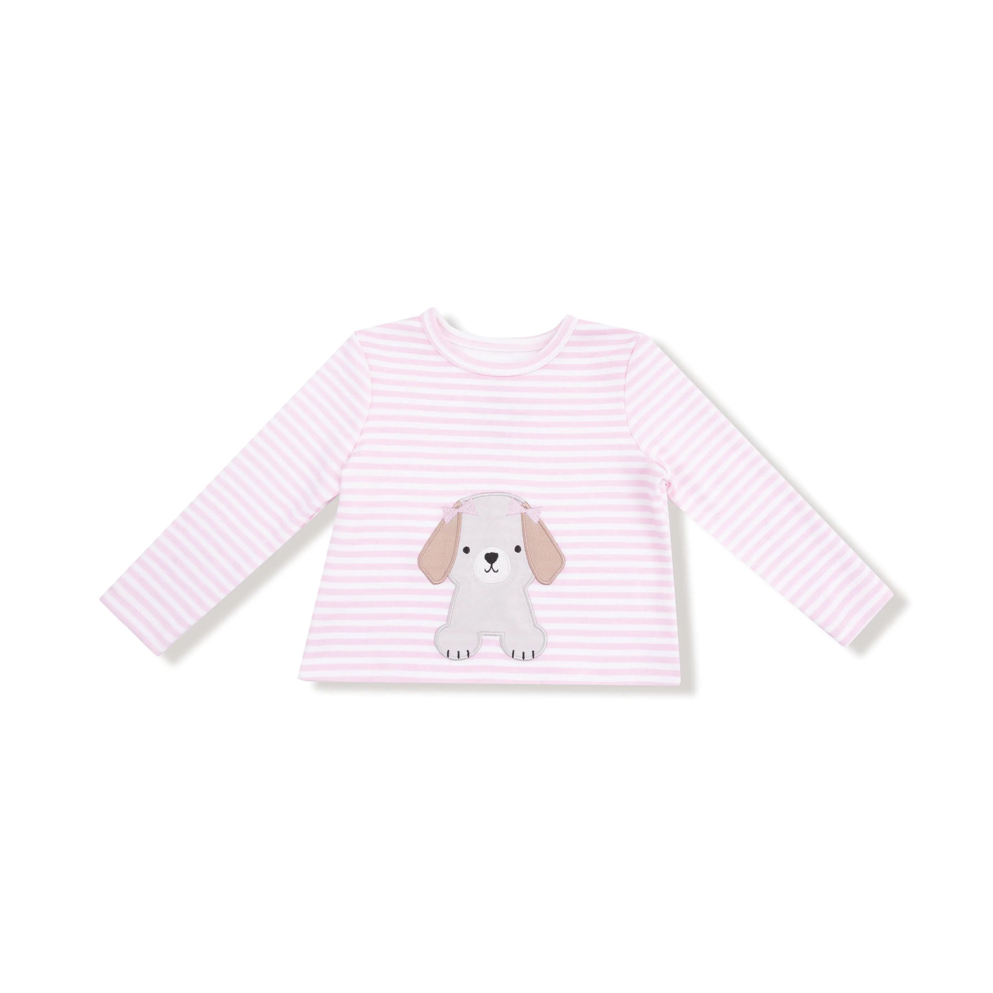 Uni Long Sleeve Shirt With Puppy Applique Angel Dear Angel Dear Everetts Place: Online Boutique