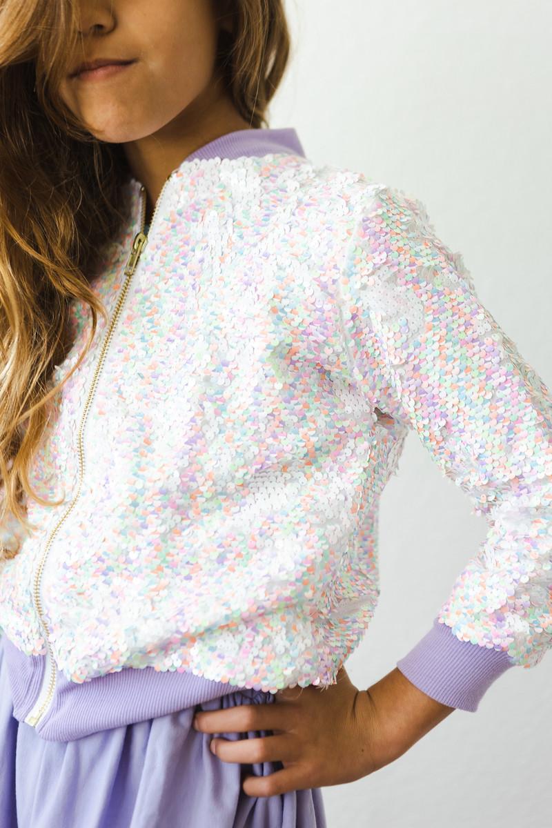 Unicorn Flip Sequin Jacket For Girls Sparkly Kids Coat - Everetts Place Boutique - Sequin Jacket