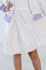 Unicorn Flip Sequin Twirl Skort With Attached Shorts - Everetts Place Boutique - Sequin Skort