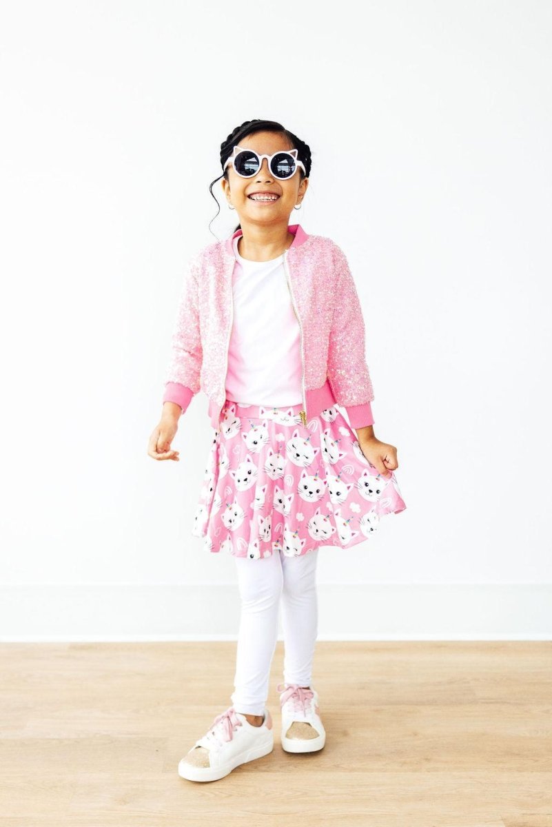 Unicorn Kitties Twirl Skegging Girls Skirted Leggings - Everetts Place Boutique - Skegging