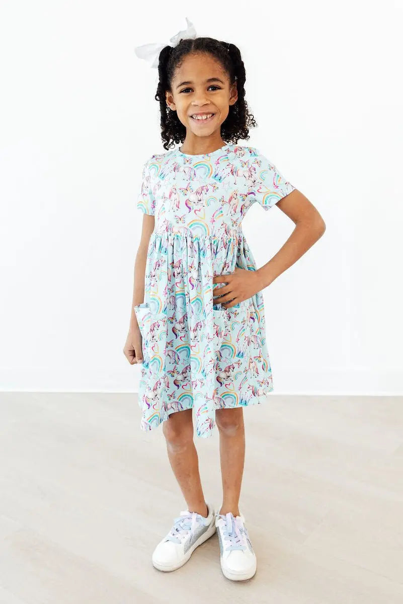 Mila & Rose ® Unicorn Queen S/S Pocket Twirl Dress - 