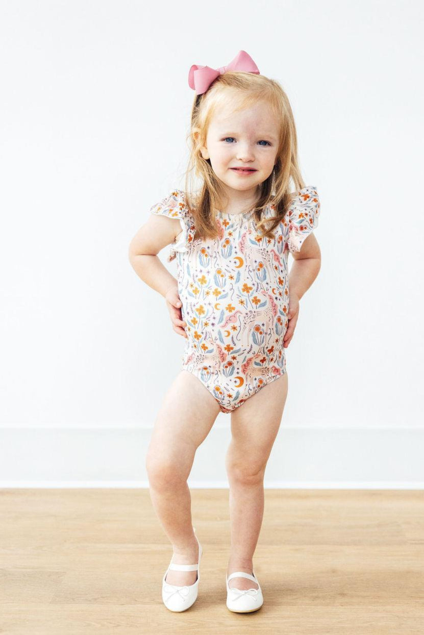 Unicorn Soiree Flutter Sleeve Leotard For Girls Ballet Mila & Rose ® Everetts Place: Online Boutique