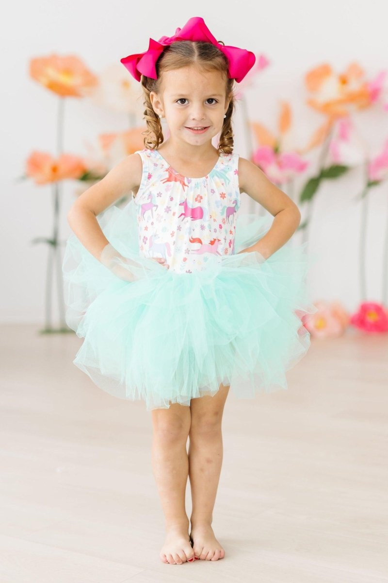 Unicorn Wish Tank Tutu Leotard For Girls Dancewear Deluxe - Everetts Place Boutique - Tutu Leotard Tank