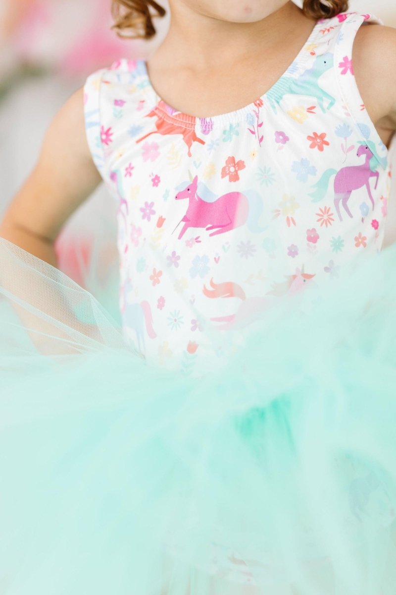 Unicorn Wish Tank Tutu Leotard For Girls Dancewear Deluxe - Everetts Place Boutique - Tutu Leotard Tank