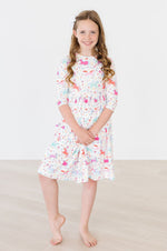 Unicorn Wish Twirl Dress With Pockets Three Quarter Sleeve Mila & Rose ® Everetts Place: Online Boutique