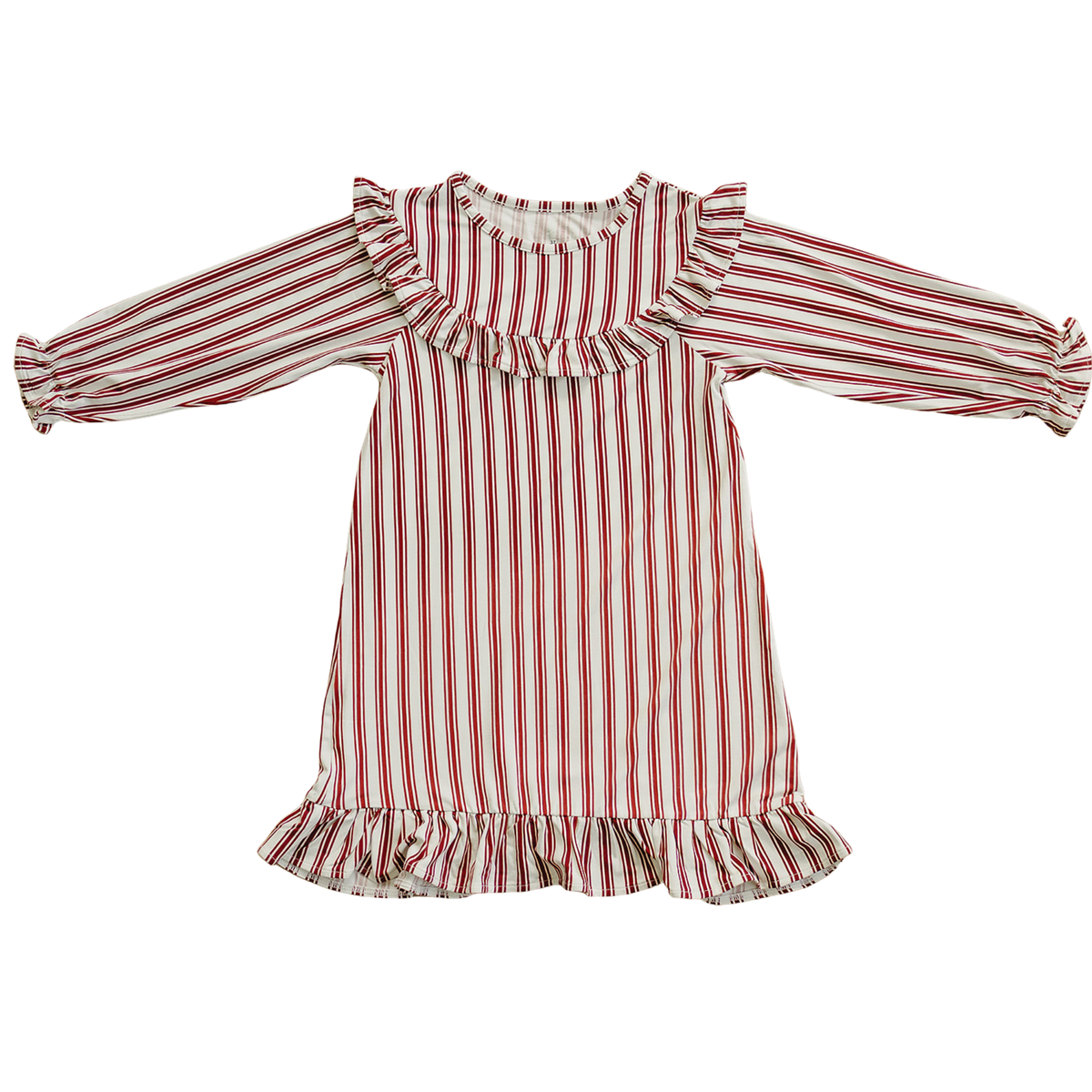 Red Stripe Bamboo Cozy Gown by Mebie Baby