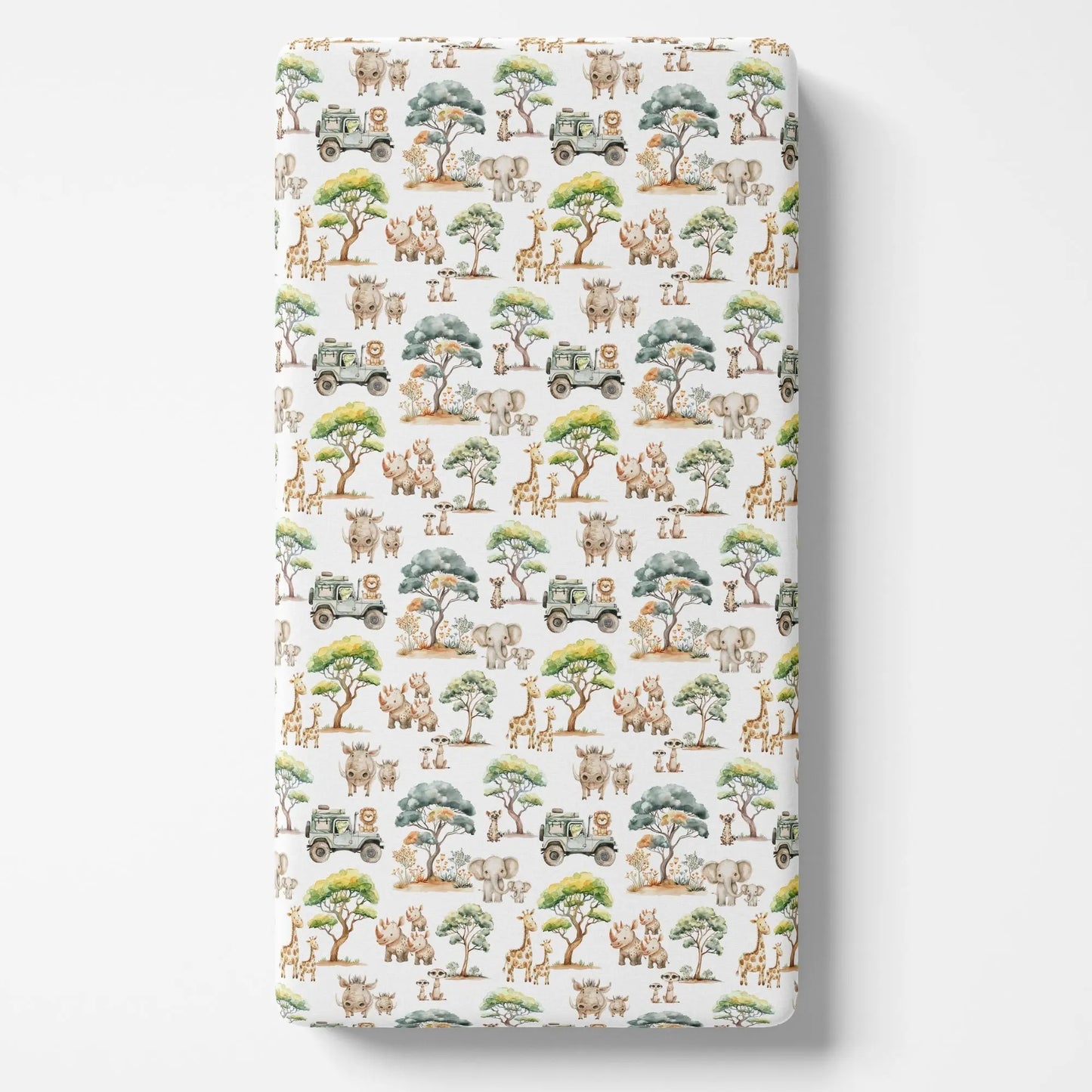 Fitted Crib Sheet - Safari Adventure Honey Lemonade