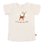 Finn Emma Toddler Graphic Tee Little Deer Big Cheer 100 Percent Organic Cotton Festive Gift Idea Finn + Emma 