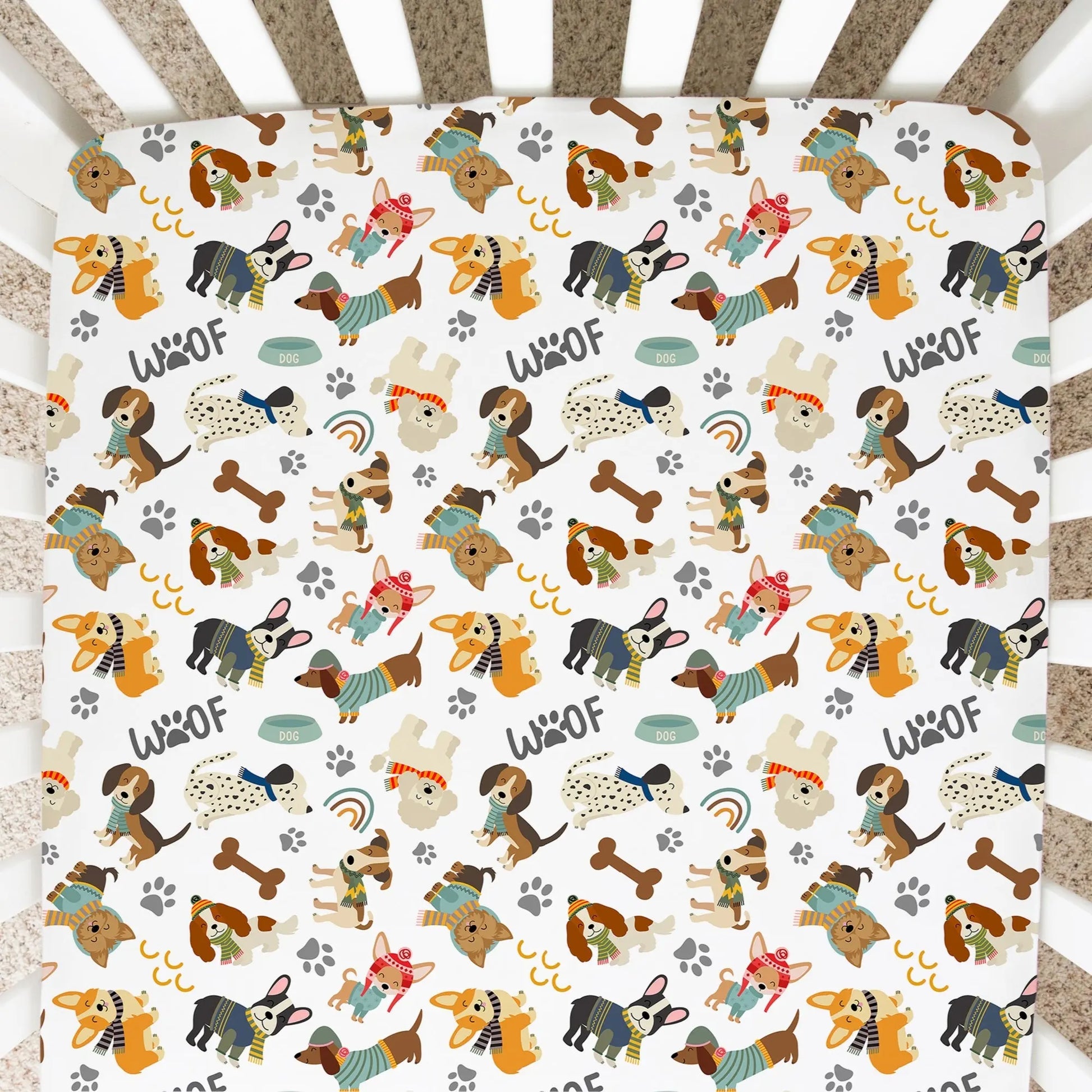 Fitted Crib Sheet - Snuggle Buddies Honey Lemonade