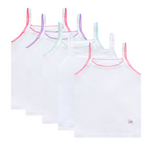 Feathers Girls Undershirts Tagless Camisoles - 5 pk Super Soft Cotton Cami Girls Tank Tops by Feathers USA at Everetts Place