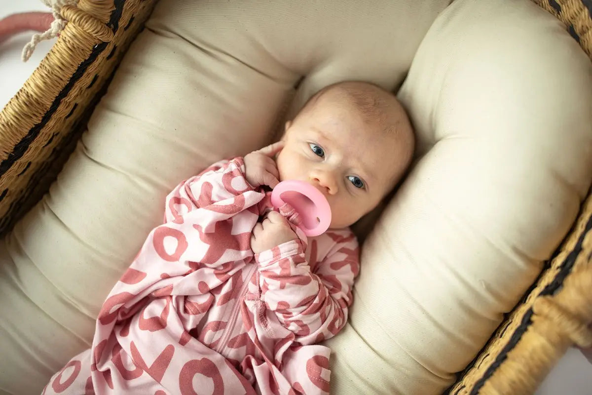 Three Little Tots Valentine's Day XOXO Bamboo Newborn Lovey Small Blanket - 