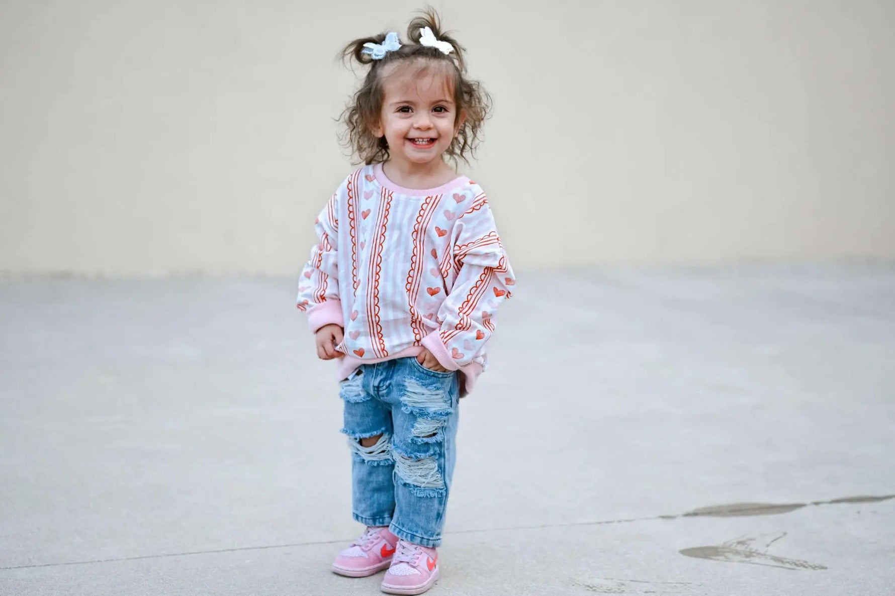 Little Joy Co. Valentines Wallpaper Crewneck Sweatshirt Cozy Holiday Style -