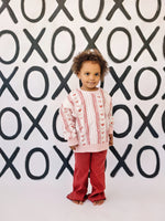 Little Joy Co. Valentines Wallpaper Crewneck Sweatshirt Cozy Holiday Style -