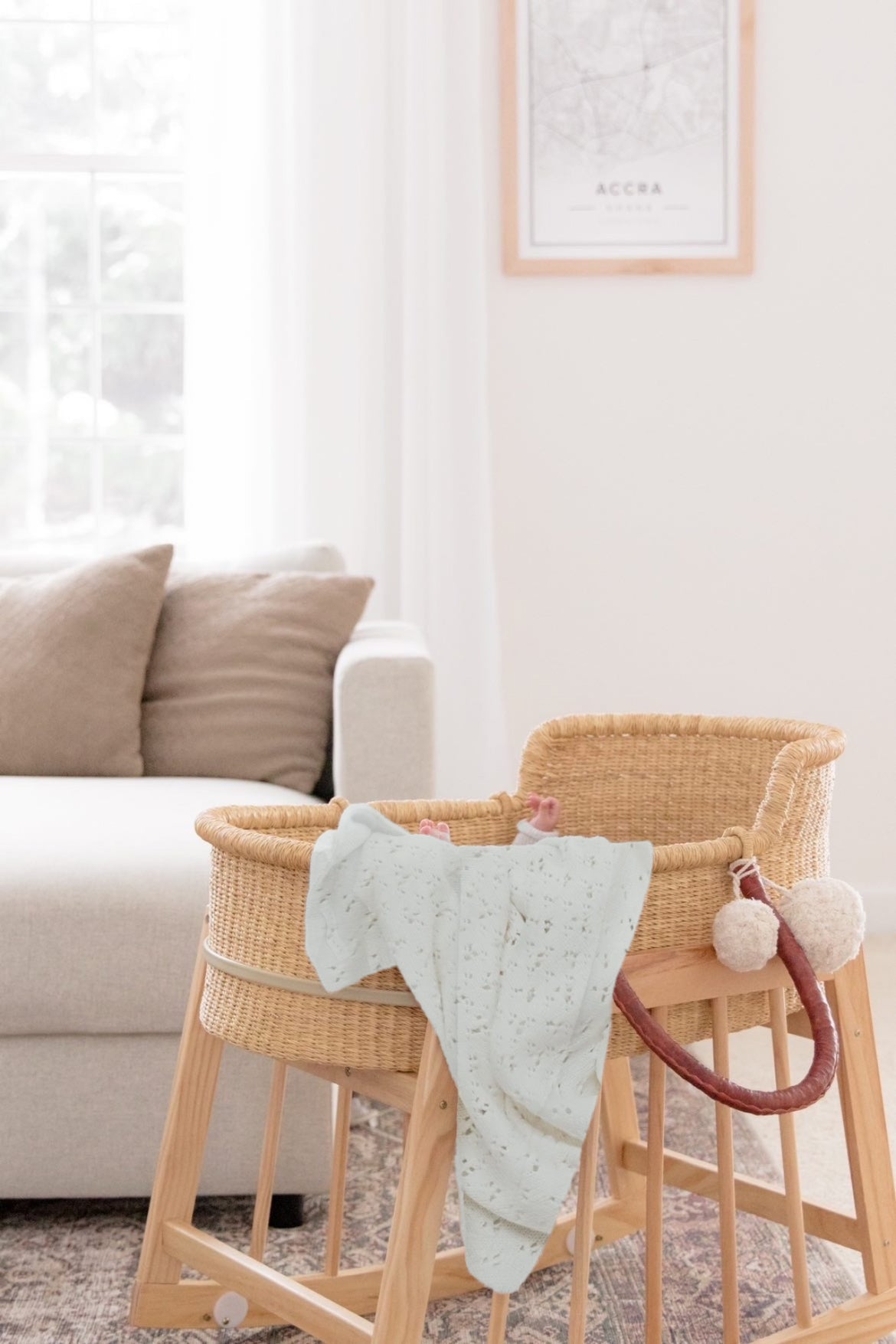 Vanilla Pointelle Knit Baby Blanket By Little Mae And Co Little Mae & Co Everetts Place: Online Boutique