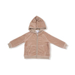 Angel Dear Velour Bear Ears Zip Hoodie And Varsity Stripe Jogger Set - Apparel & Accessories > Clothing > Baby & Toddler Clothing > Baby & Toddler Outfits 985_V