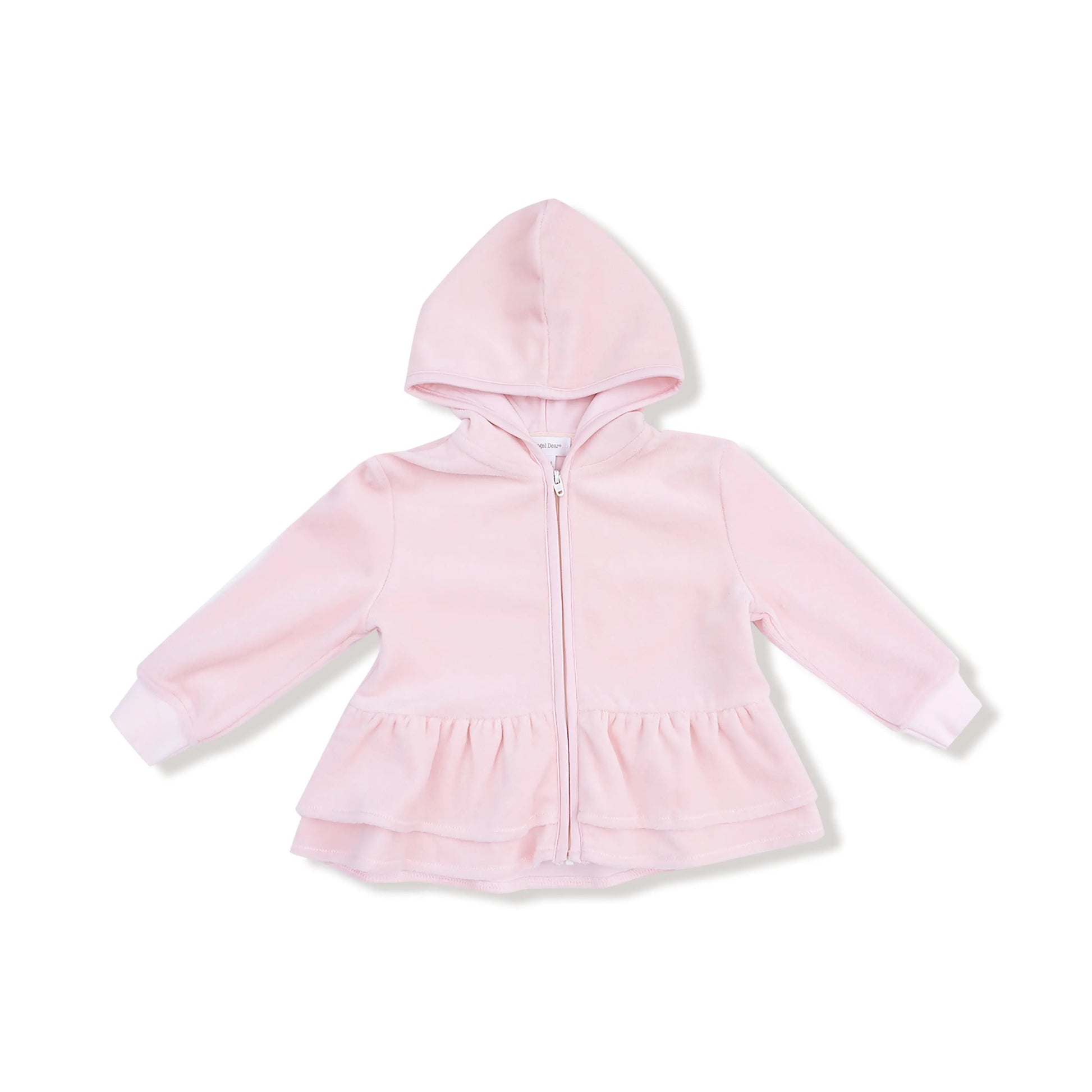 Velour Zip Peplum Hoodie And Jogger Set For Girls And Kids Angel Dear Everetts Place: Online Boutique