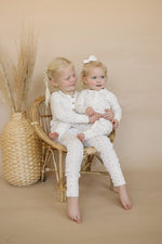 Little Joy Co. Vintage Blooms 2pc Bamboo Henley Pajamas For Kids Cozy - Apparel & Accessories > Clothing > Sleepwear & Loungewear > Pajamas