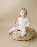 Little Joy Co. Vintage Blooms 2pc Bamboo Henley Pajamas For Kids Cozy - Apparel & Accessories > Clothing > Sleepwear & Loungewear > Pajamas