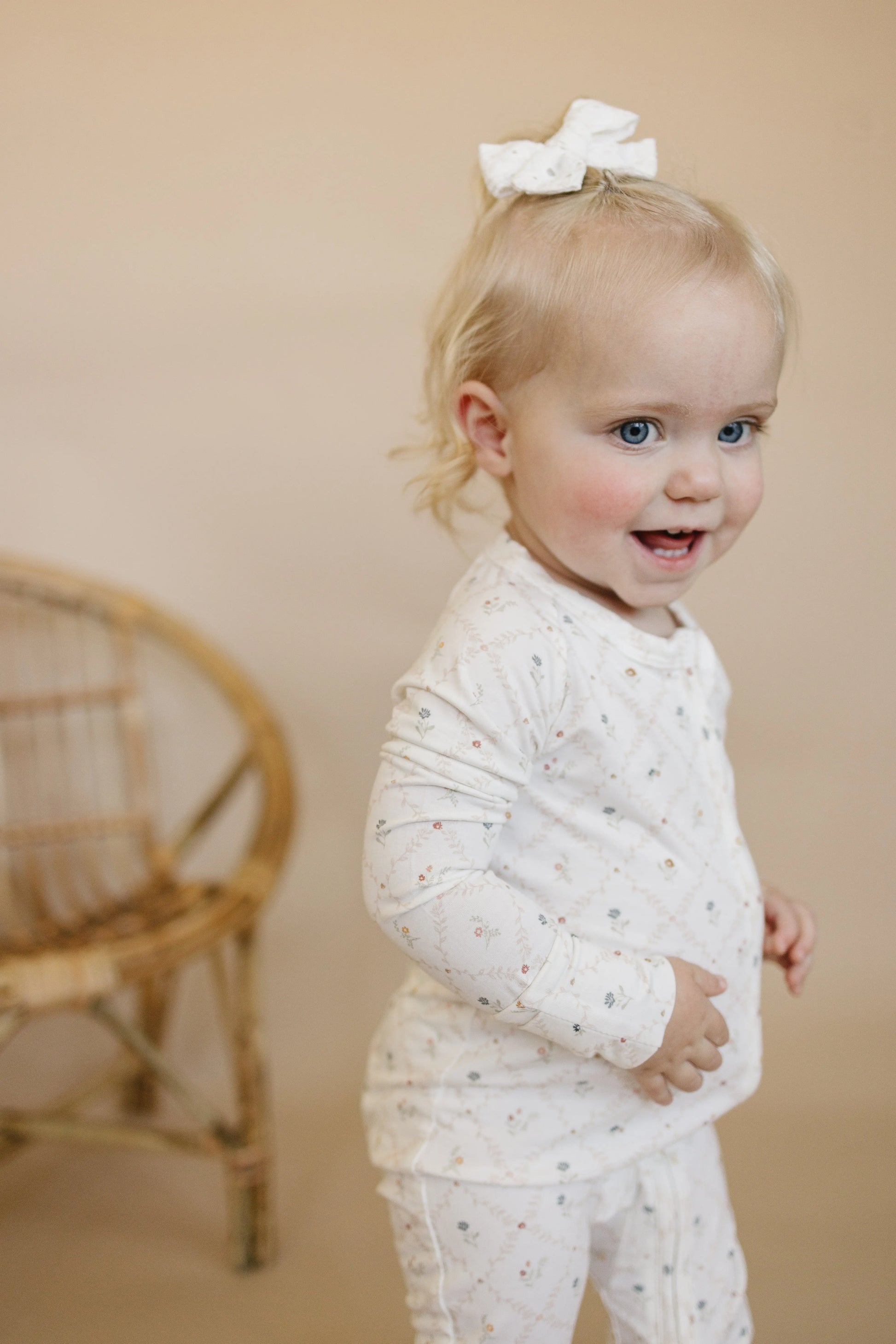 Vintage Blooms Bamboo Zippy Romper for Babies Sleepwear Little Joy Co. Everetts Place: Online Boutique