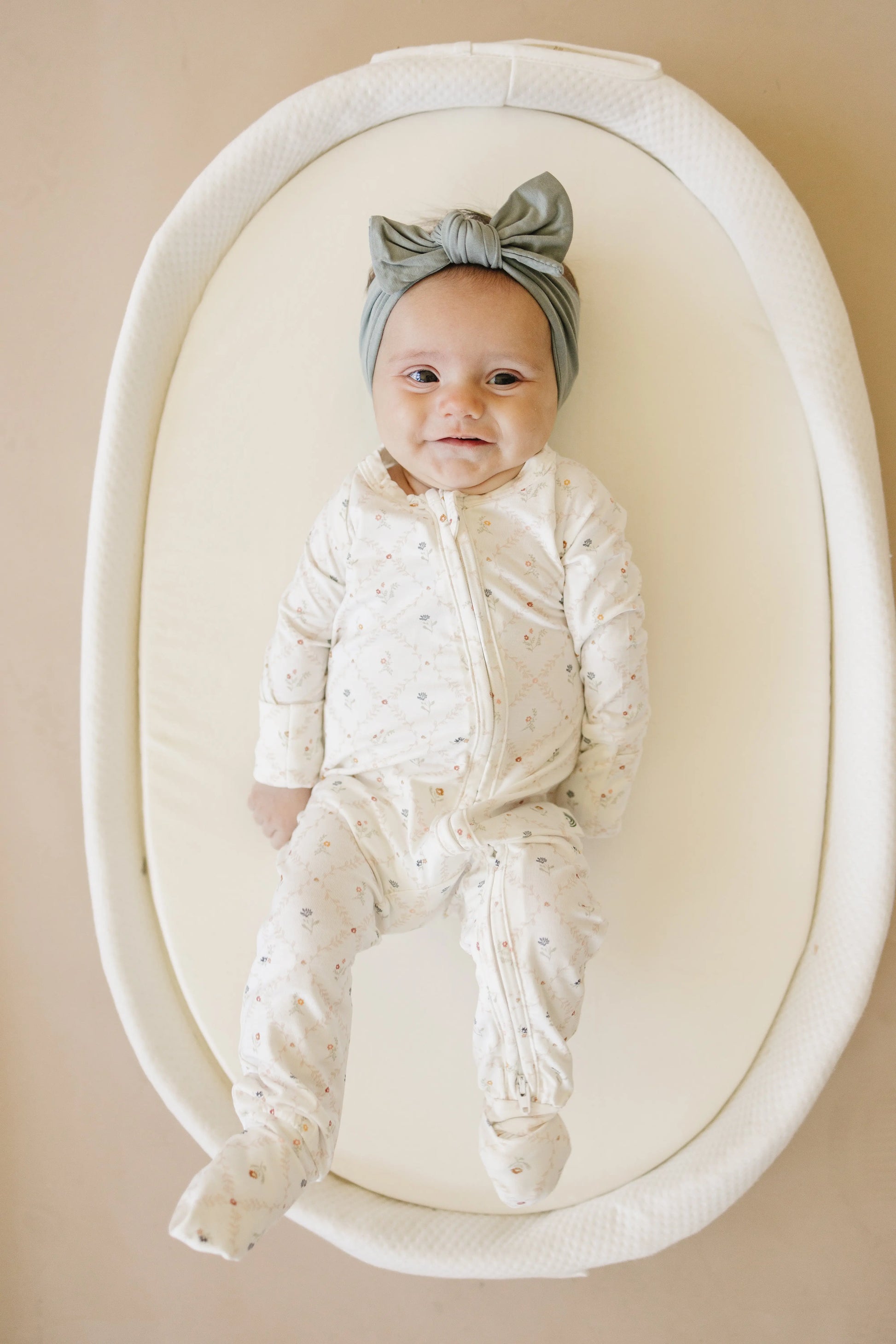 Vintage Blooms Bamboo Zippy Romper for Babies Sleepwear Little Joy Co. Everetts Place: Online Boutique