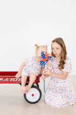 Vintage Flags Smocked Ruffle Dress Girls Mila Rose Mila & Rose ® Everetts Place: Online Boutique