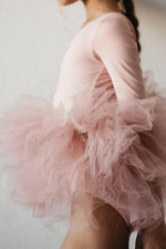 Vintage Pink Three Fourth Tutu Leotard For Girls Dance - Everetts Place Boutique - Tutu Leotard 3/4
