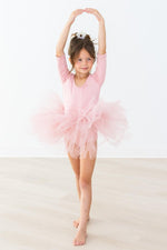 Vintage Pink Three Fourth Tutu Leotard For Girls Dance - Everetts Place Boutique - Tutu Leotard 3/4