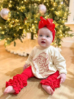 Vintage Santa Graphic Sweatshirt Romper - Cream Little Joy Co. Everetts Place Boutique