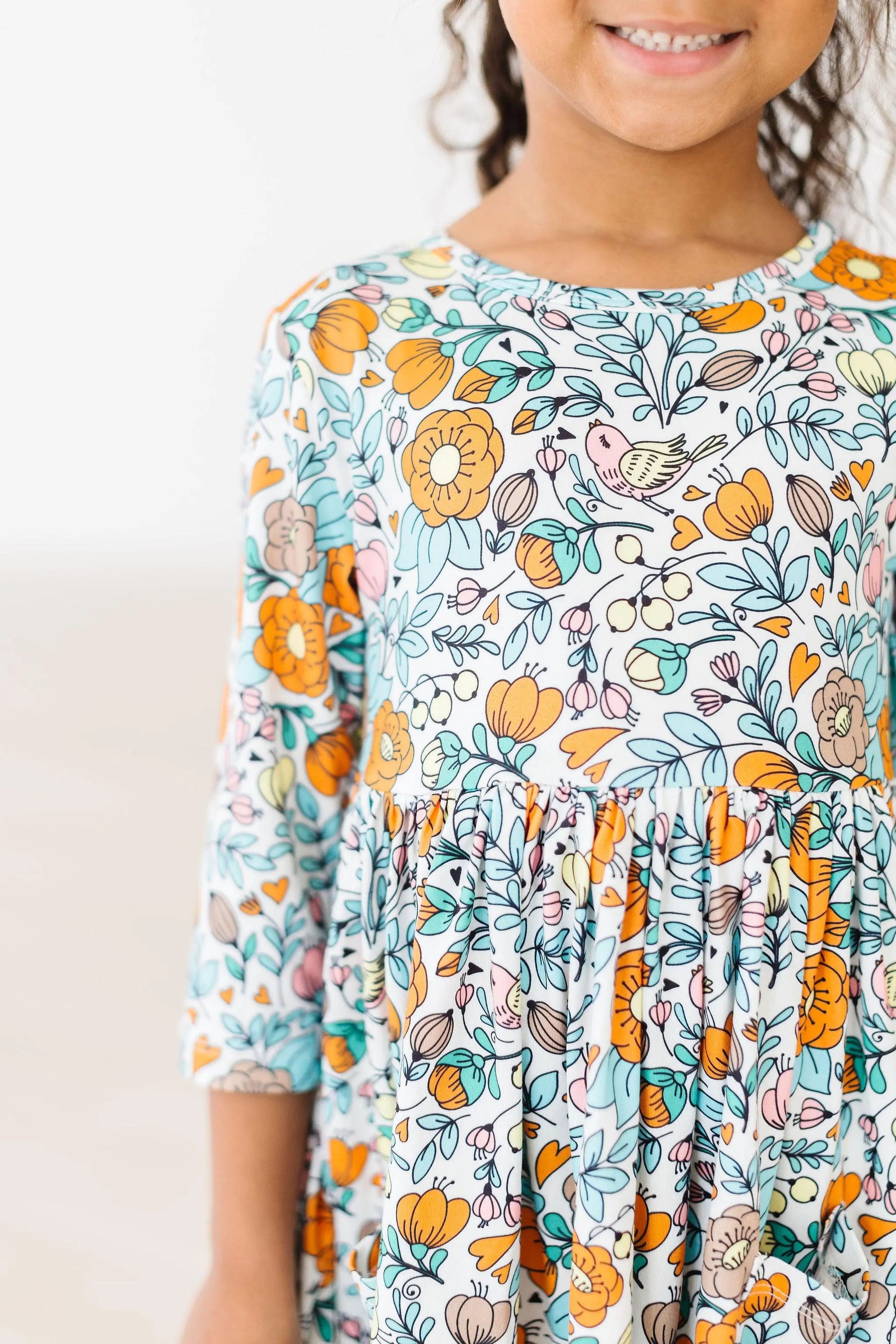 Mila & Rose ® Vintage Vibes Three Quarter Sleeve Pocket Twirl Dress - Apparel & Accessories > Clothing > Dresses Twirl Pocket Dress 3/4