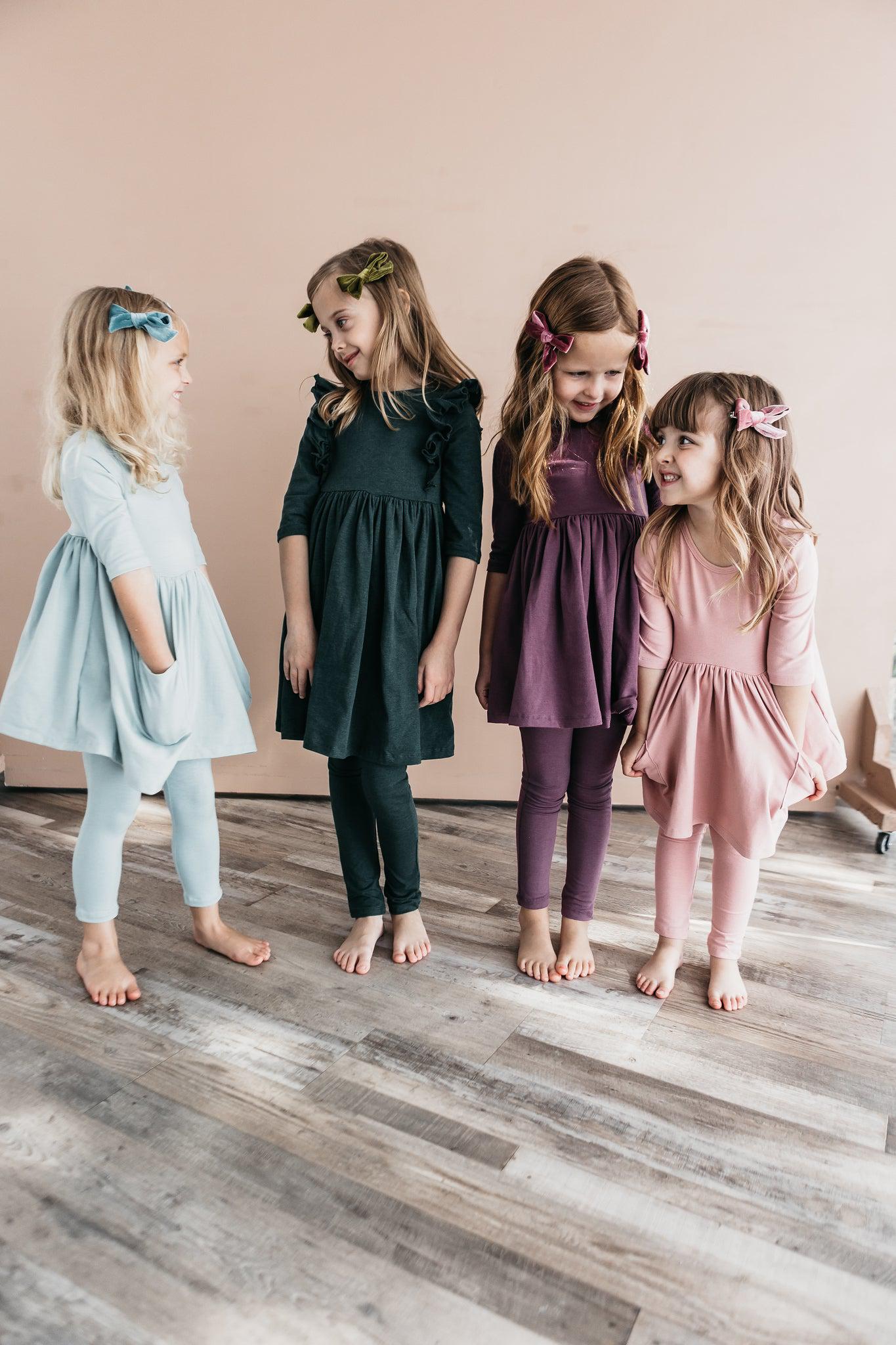 Mila & Rose Vintage Violet organic baby leggings