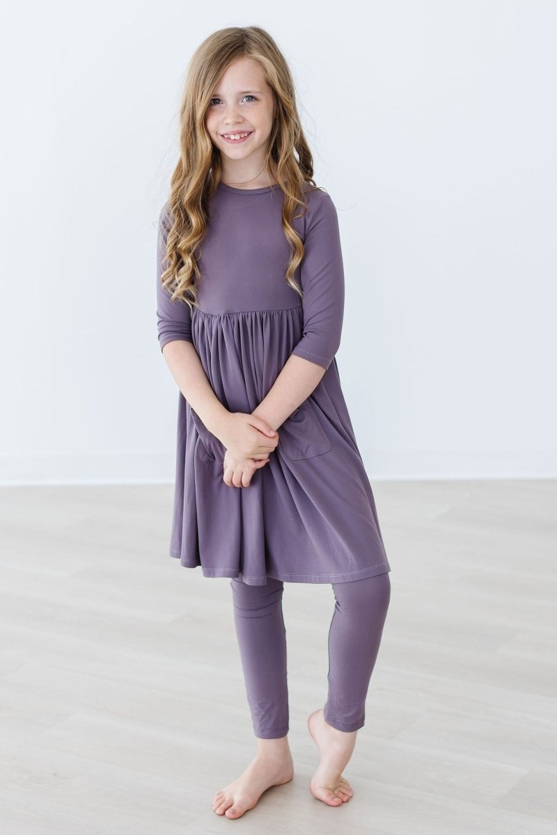 Vintage Violet Sleeve Pocket Twirl Dress For Girls - Everetts Place Boutique - Twirl Pocket Dress 3/4