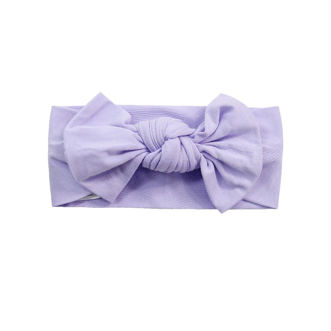 Sweet Bamboo Violets Are Violet Knotted Bow For Baby Hair Accessories - Everetts Place Boutique - 