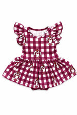 Virginia Tech Plaid Hokie S/S Flutter Twirl Bodysuit by Mila & Rose ®