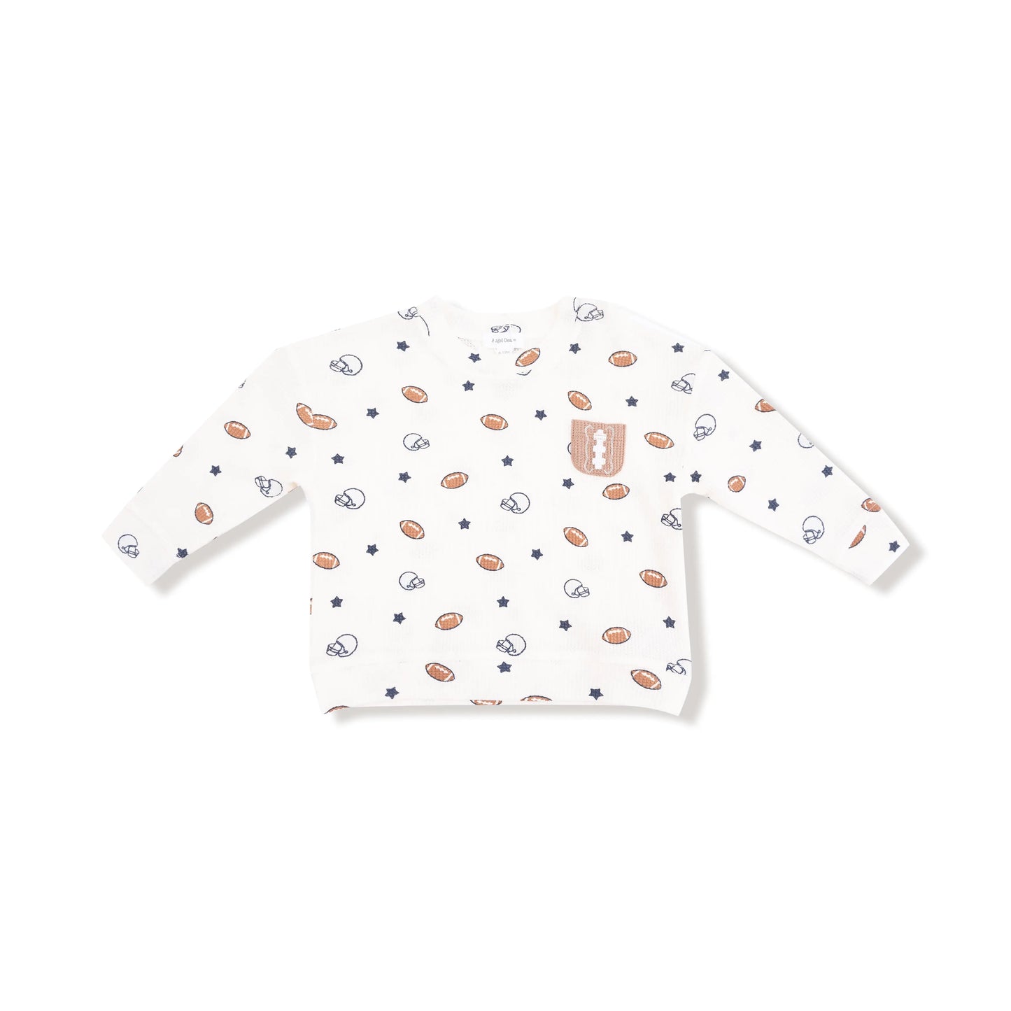 Waffle Drop Sleeve Shirt and Jogger Set with Football Pocket Angel Dear Everetts Place: Online Boutique