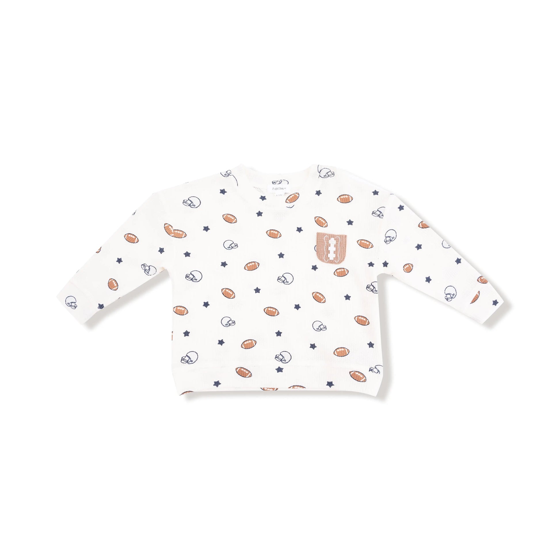 Waffle Drop Sleeve Shirt and Jogger Set with Football Pocket Angel Dear Everetts Place: Online Boutique