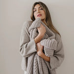 Waffle Knit Throw Blanket Soft Luxury by Saranoni Cozy Saranoni Everetts Place Boutique 119.00
