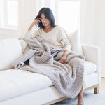 Waffle Knit Throw Blanket Soft Luxury by Saranoni Cozy Saranoni Everetts Place Boutique
